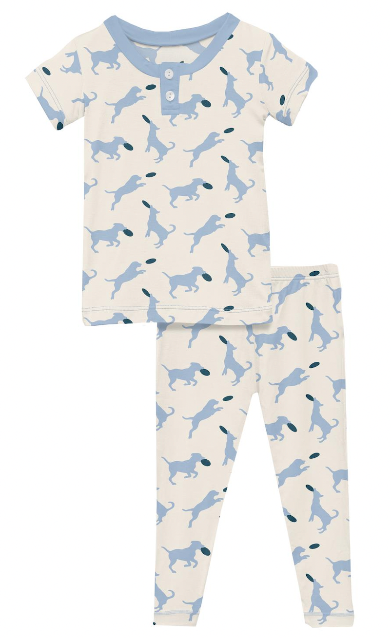 Short Sleeve Henley Pajama Set
