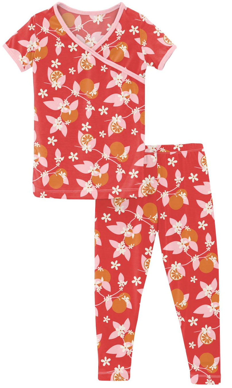 Short Sleeve Kimono Pajama Set