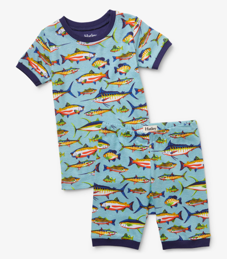 Lots of Fish Short Pajama Set
