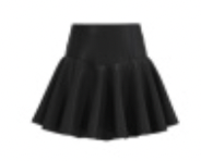 Faux Leather Pieced Skirt