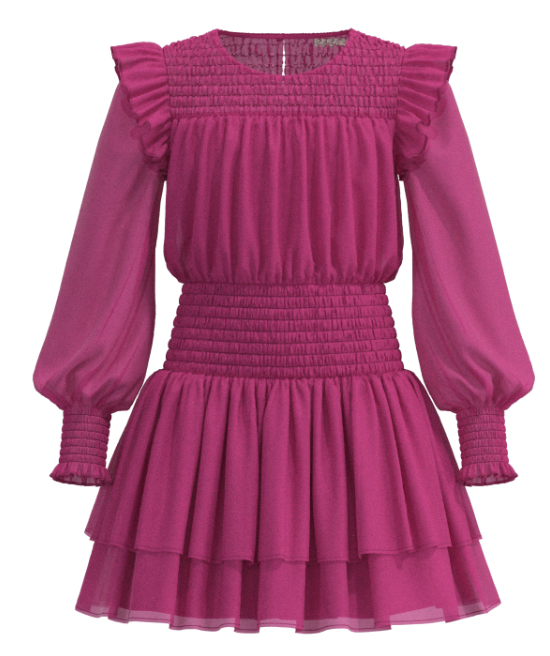 Crepe Smocked Waist Dress