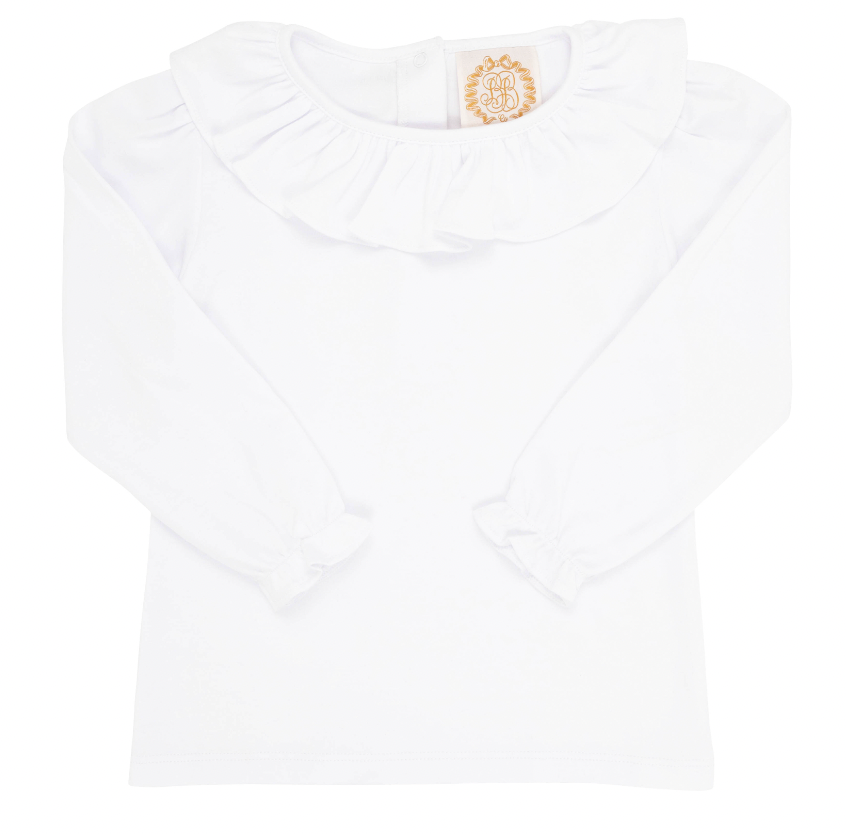 Ramona Ruffle Collar Shirt-Long Sleeve