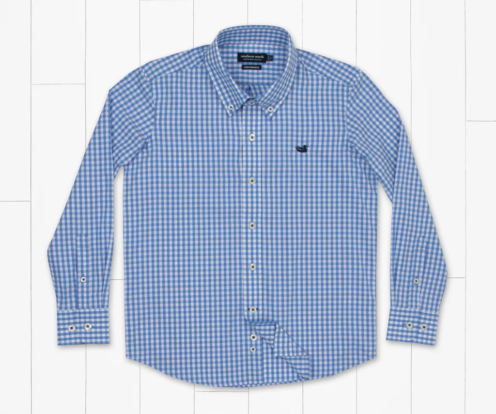 Youth Brentwood Gingham Performance Dress Shirt