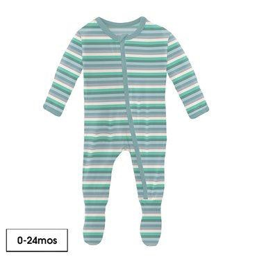 Print Footie with Zipper