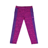 Lila Cropped Legging- Heathered Pink/Purple