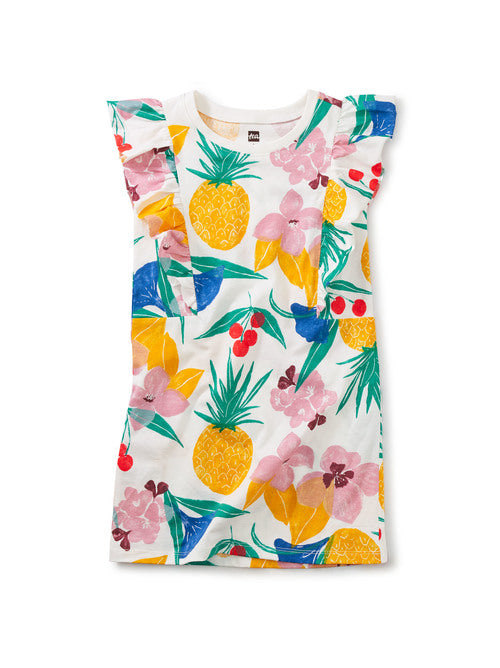 Short Sleeve Ruffle Dress