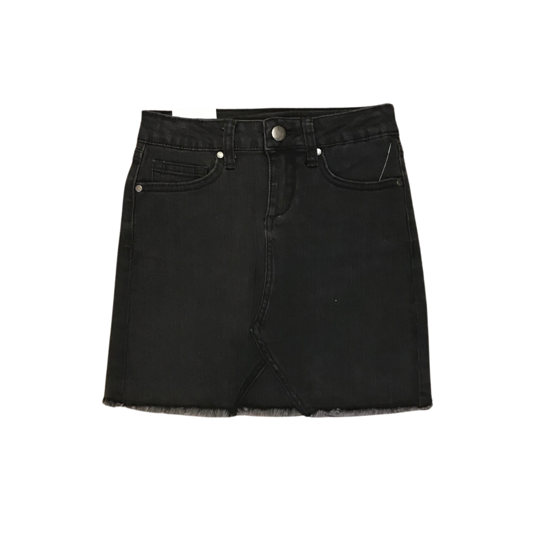 Black Wash Jean Skirt