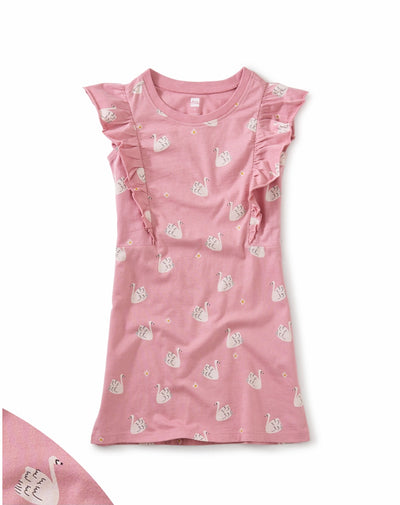 Short Sleeve Ruffle Dress