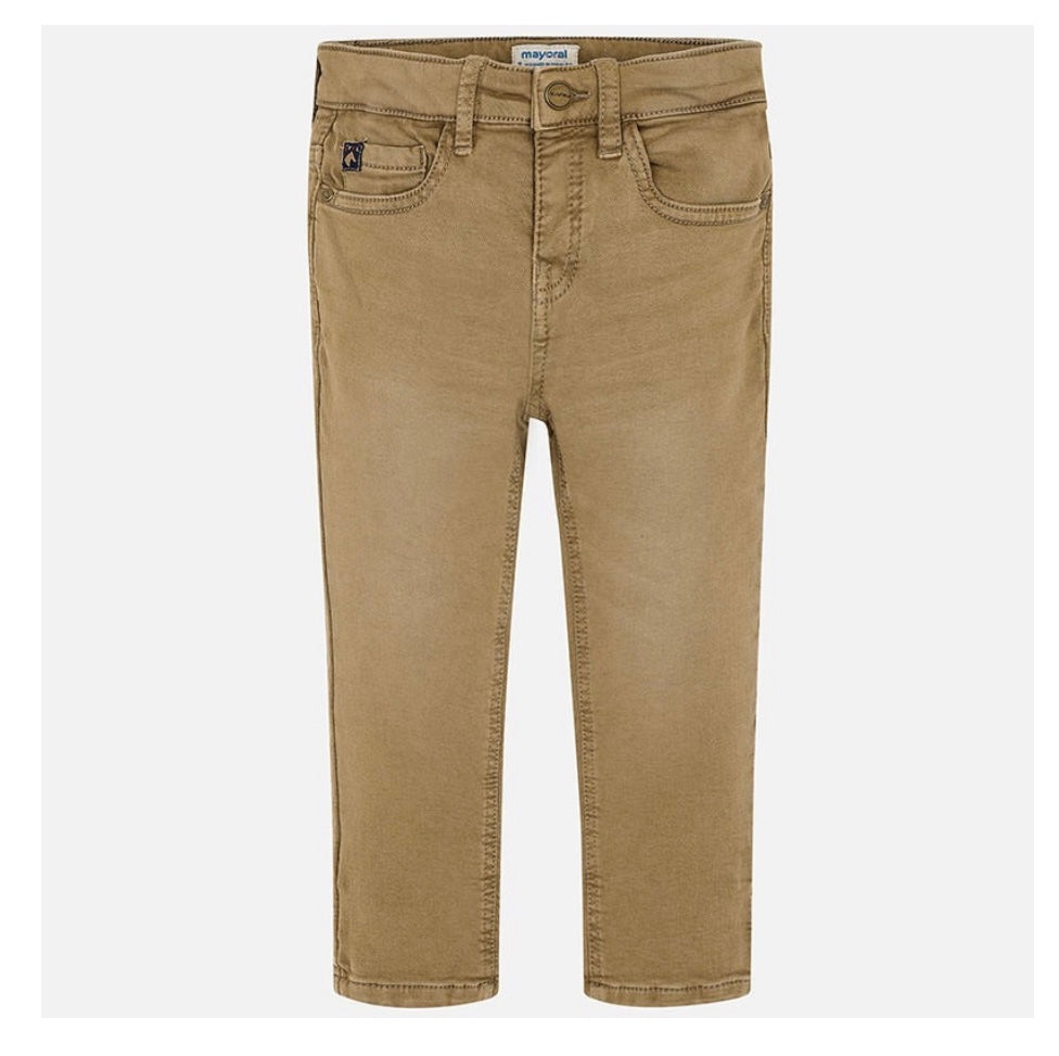 Elastane Twill Trouser with Navy Pocket Detail