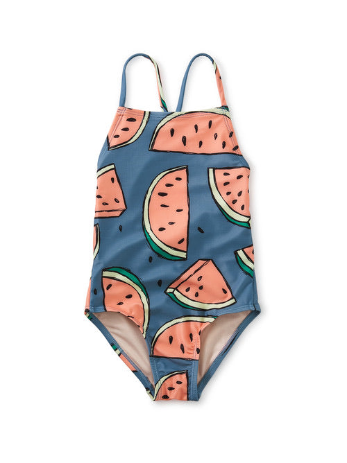 Watermelon Cross Back One Piece Swimsuit