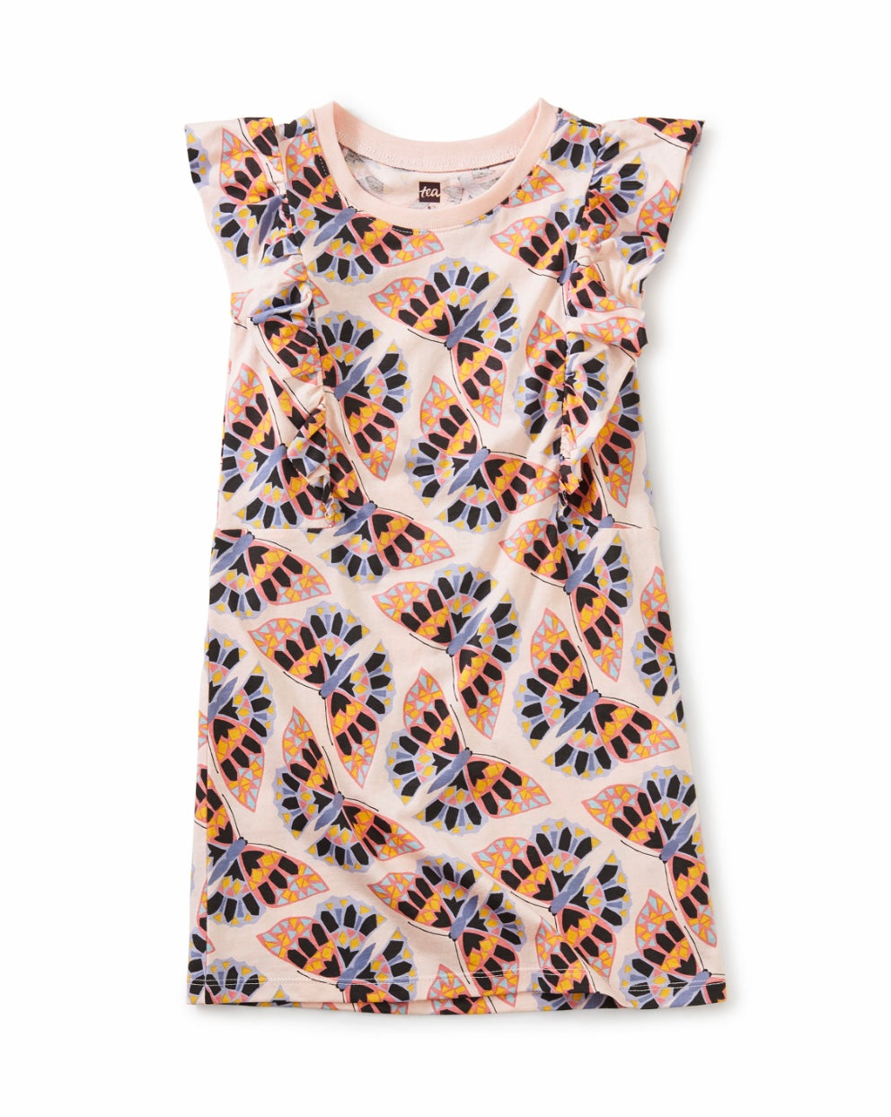 Short Sleeve Ruffle Dress