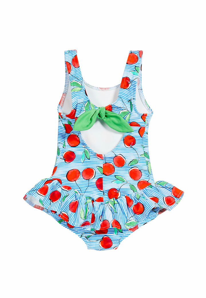 Girls Cherry Print Swimsuit