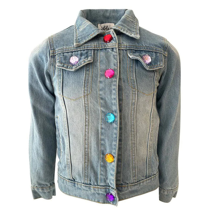 Rainbow Pearl Denim Jacket